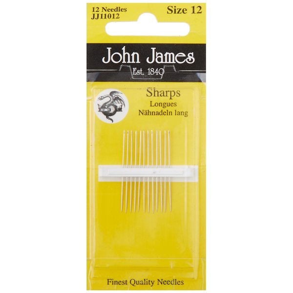 John James Needle Sharps Size 12 pc