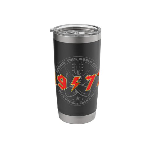 Rock'n'Roll 1977 High Voltage Retro Music Birthday Stainless Steel Insulated Tumbler