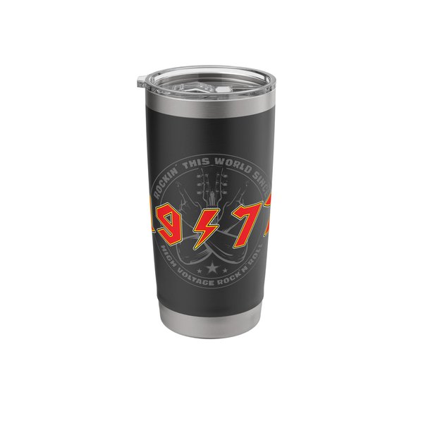 Rock'n'Roll 1977 High Voltage Retro Music Birthday Stainless Steel Insulated Tumbler