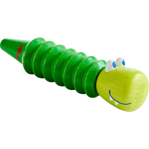 HABA Crocodile Slide Whistle - Wooden Musical Instrument for Ages 2+