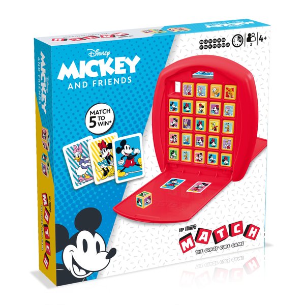 Top Trumps Match Game Mickey Mouse - Family Board Games for Kids and Adults - Matching Game and Memory Game - Fun Two Player Kids Games - Memories and Learning, Board Games for Kids 4 and up