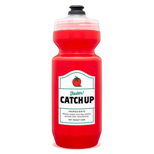 SPURCYCLE - "Catch Up Water Bottle|22 Ounces. Purist Water Bottle with MoFlo Cap, Resists Stains & Tastes Better. Flexible Bicycle Bottle. Don't Forget to Hydrate.