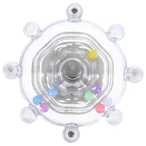 Toddmomy Bird Toys for Parakeets Colorful Parakeet Toys Wheel Interactive Pet Bird Rotating Toy for Cockatiel,Conure,Lovebirds（Transparent）