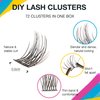 SWINGING Lash Clusters 120 Pcs Lashes Cluster Eyelash Extensions Eyelash Clusters Natural Look Wispy Lashes D Curl 8-16mm Cluster Lashes Individual Lashes Thin Band & Soft (LashClusters-3)