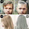 Instant Silver Gray Hair Color Shampoo, Hair Dye Shampoo 3 in 1 for Women Men, Long Lasting Silver Gray Hair Shampoo, Color Shampoo Hair Dye Colors in Minutes