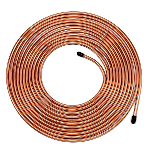 MuHize 5/16 Brake Line Tubing Kit - Flexible Brake Line(2024 New), 25 ft 5 16 Copper Coated Tube Roll for Hydraulic Fuel Transmission System