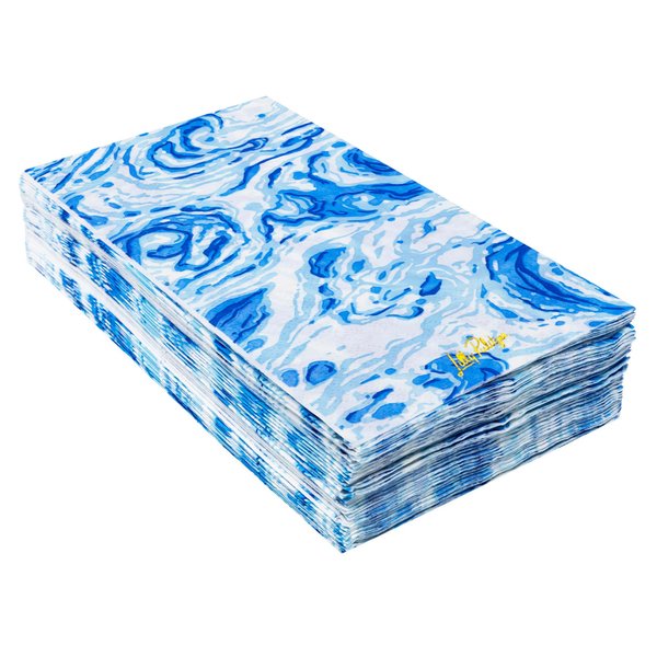Lilly Pulitzer Disposable Decorative Paper Dinner Napkins, Napkin Holder Refill with 40 Napkins for Party (Marble Swirl)