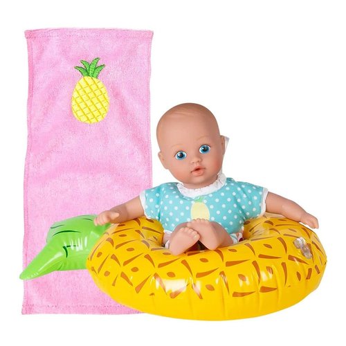 Adora Splash Time Babies Collection, 8.5” Baby Doll w/ Sweet Baby Smell, Made in Premium QuickDri Vinyl & Machine Washable, Includes Clothes & Accessories, Birthday Gift For Ages 3+ - Sweet Pineapple
