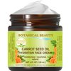 Botanical Beauty CARROT SEED OIL HYDRATION FACE CREAM for NORMAL, DRY, SENSITIVE SKIN. Protection Against DRYNESS. 4 Fl. oz - 120 ml.