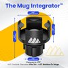 Integral Mug Integrator Expandable Mug Holder - YETI 14oz Rambler Cup Holder - Coffee Mug Car Cup Holder Expander with Adjustable Base - Rubber Tabs Hold Most Coffee Mugs Ramblers 10oz