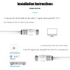 Short Coaxial Cable, 2-Pack 1ft Coaxial Cable, RG6 Cable 0.3m with Right Angle Connectors, White 75 Ohm Shield Digital Coax Cables with F-Male Connectors, Ideal for TV Antenna DVR Satellite