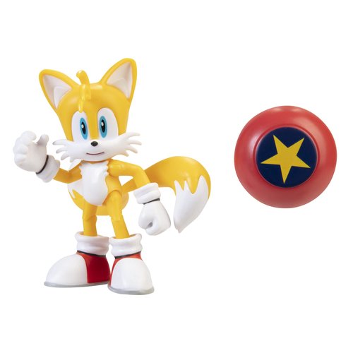 Sonic The Hedgehog 4" Modern Tails Action Figure with Fast Shoe Item Box Accessory