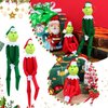 winblot Christmas Elf Plush Doll, Monster Plush Toy Decorations, Fun Toys Gifts and Christmas Decorations, for Xmas Christmas Ornaments Tabletop Home Office Decor, 12 inches (Red)