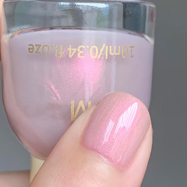 Rosarden Pink Holographic Glitter Nail Polish, Air Dry Reflective Gel Nail Polish, Bright Pink Neon Polish Color, Light Pastel Pink Quick Dry Sparkly Polish for Women Girls, 10ML