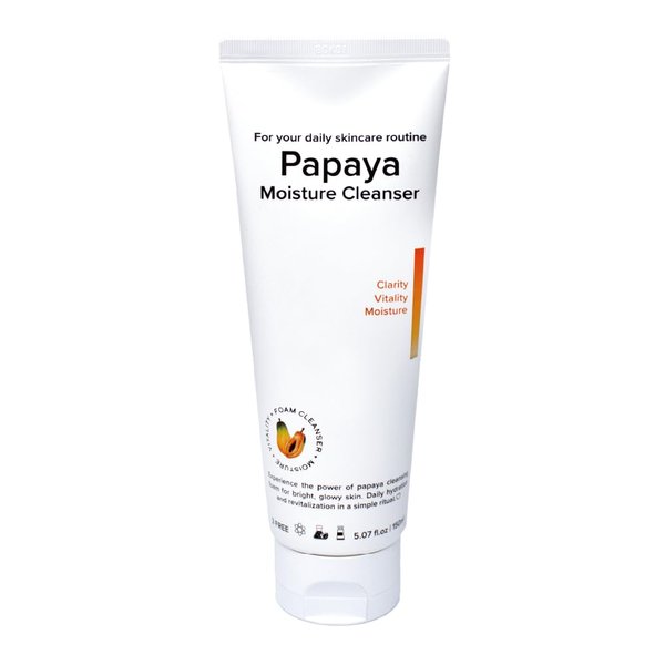 Naisture Foaming Facial Cleanser for Daily Face Wash Skincare with Hyaluronic Acid- Papaya Moisture Cleanser 5.07 fl.oz (150ml)