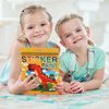 2 Pack Crafts for Kids Ages 4-8 Sticker Paint Books, Sticker Books for Kids Ages 4-8 Boys and Girls Birthday Gifts Party Favor, Travel Activity Book Set for Learning (Dinosaur+Ocean)