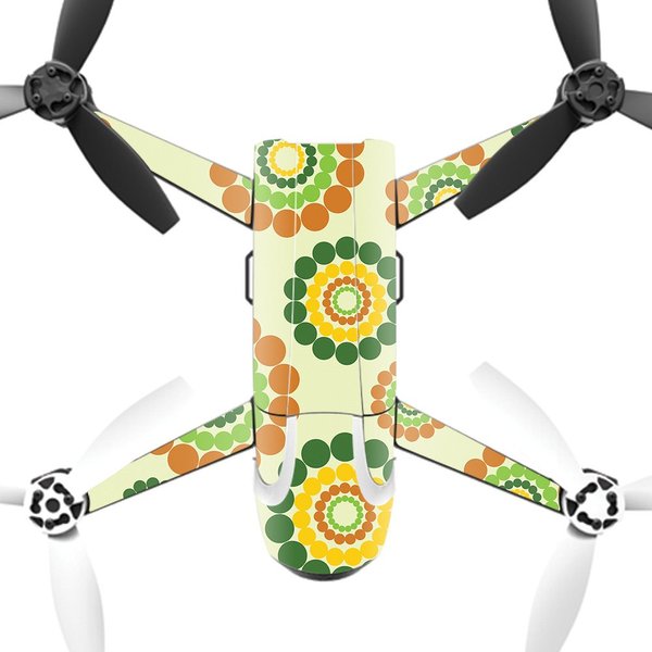 MightySkins Skin Compatible with Parrot Bebop 2 - Hippie Flowers | Protective, Durable, and Unique Vinyl Decal wrap Cover | Easy to Apply, Remove, and Change Styles | Made in The USA