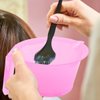 3pcs Hair Dye Bowl Blending Plastic Mixing Bowl Silicone Mixing Bowl Salon Hair Bowl Hair Color Mixing Bowls Highlight Hair Color Brush Pink Hairdressing Tint Bowls