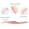 Eyelash Applicator Tool DIY Lash Extensions Tweezer For Cluster Lashes Stainless Steel High Precision Round Head(Rose Golden)