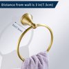 Leyden Towel Ring Antique Brass Hand Towel Holder Bathroom Accessories Brushed Shower Towel Hanger Round Wall Mounted