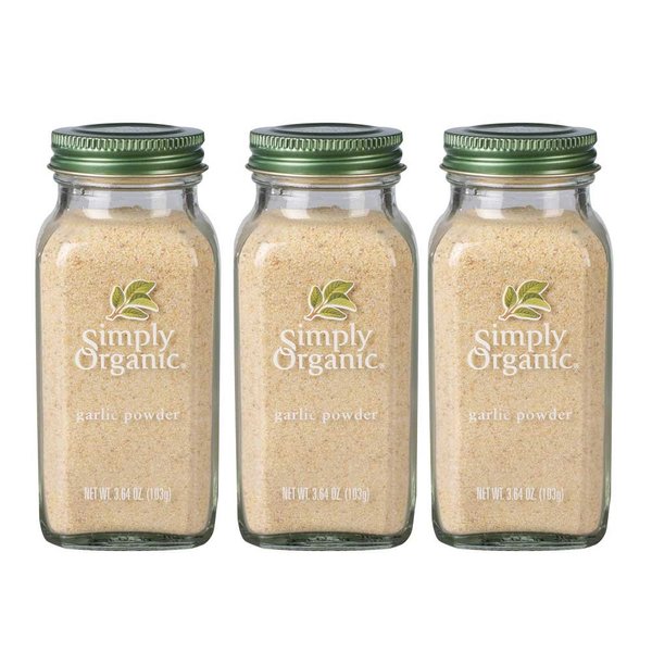 Simply Organic Garlic Powder, Certified Organic | 3.64 oz | Pack of 3 | Allium sativum L.