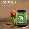 Enlighten Mint Honey Tea - Wildflower Honey, Green Tea, Spearmint, Peppermint - Uniquely Soothing & Invigorating - Raw, Pure Honey - Elevate Your Tea Time | 8 Oz Jar for Refreshing Tea Experience