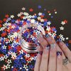 3Box Independence Day Star Glitter 4th of July Nail Art Sequins Holographic Chunky Nail Glitter Sequins Star Hexagon Nail Flake Hollow Star Circles Confetti for Women Nail Supplies Manicure Decor