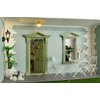 iLAND Dollhouse Accessories on 1/12 Scale, Wooden Dollhouse Window w/Molding in Baroque Style