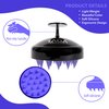 TADA BEAUTY Scalp Massager Hair Shampoo Brush Shower Scalp Scrubber l Head Massager for Hair Growth for Women, Men and Kids (Black & Purple)