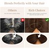 Rich Choices Human Hair Topper 12inch Hair Toppers for Women Real Human Hair #2 Dark Brown Hair Toppers for Thinning Hair Clip in Hair Topper Hand-made Silk Base More Realistic