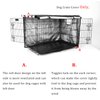 Senmortar Double Door Dog Crate Cover Wire Dog Cage Cover Waterproof Durable Lightweight 420D Polyester Pet Kennel Cover Indoor Outdoor Protection Cage Covers for Dog Crates Black 42 inches