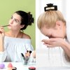 WLLHYF 3.5 Inch Square Hair Claw Clips Non-slip Matte Barrettes Strong Hold Jaw Hairpins Medium Banana Clamps Rectangle Hair Styling Accessories for Women Girls Thick Thin Hair (Black)