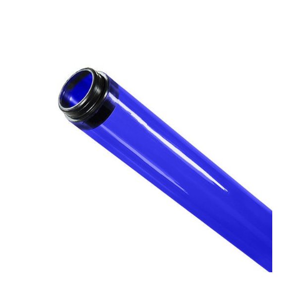 American Made Plastics 4 ft F32T8 Royal Blue Fluorescent Tube Guard with End Caps, Polycarbonate Protective Lamp Sleeve