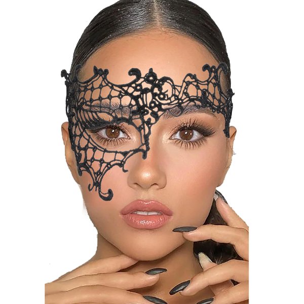 Blindery Lace Eye Mask Costume Mask Lace Masquerade Mask Women Party Ball Venetian Masks for Ball Proms and Party (half mask)
