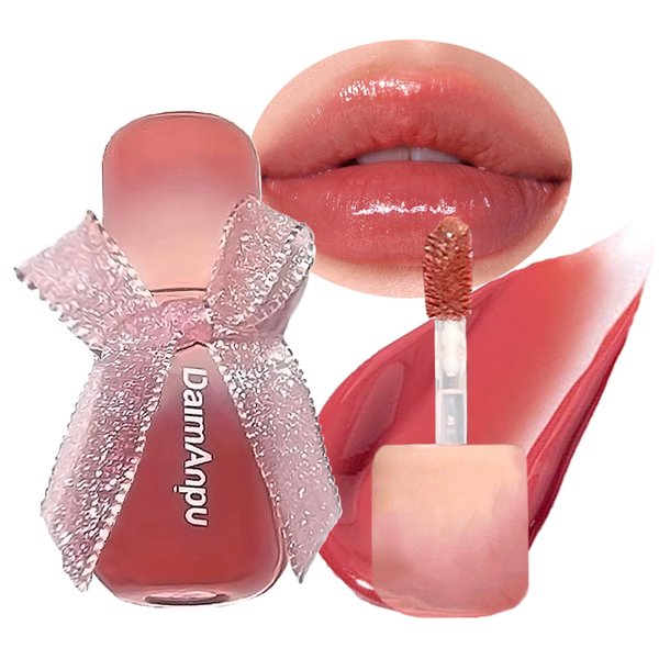 DENESTUP 6Pcs Clear Oxygen Lip Glaze, Hydrating Lip Gloss Jelly Lipstick, Moisturizing & Plumping Water Lip Stain Waterproof Long Lasting Cute Makeup for Girls