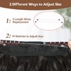 BUPPLER Halo Hair Extensions 12 Inch Invisible Wire Hair Extensions Adjustable Long Wavy Hair Extensions Synthetic Upgrade 4 Secure Clips in Hairpieces 12 Inch,Black Brown
