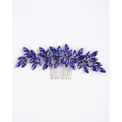 Rumtock Blue Crystal Hair Comb for Women Girls Wedding Bridal Hair Piece Handmade Jewelry Banquet Prom (Blue)