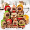 Achwishap Capybara Plush,Cute Plushies Capybara Stuffed Animal,Capybara Plush Toys,Kawaii Plush Stuffed Toy with Birthday Hat Plushie Gift for Kids Adults Birthday(Capybara with Birthday Hat,12”)