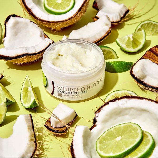 Absolutely Natural - Coconut Lime Whipped Body Butter 5oz with Nourishing Shea Butter and Coconut Oil Paraben Free Vegan Made in USA…