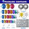 Winrayk Disco Party Decorations Birthday Supplies with Metallic Disco Balloon Garland Arch Kit Silver Sequin Backdrop Disco Ball Balloons for Adult Women Men 70s 80s 90s Disco Themed Party Decorations