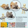 BRETOYIN 3PCS Bulldogs Figurines Realistic 1-3Inch Puppy Party Decorations for Girls Sleeping Dog Figurines for Kids Dogs Figures Bulldog Toys Dollhouse Christmas Birthday Gift