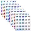 simarro Number Stickers (Number 1-1000), Self Adhesive Label Laser Stickers Waterproof Round Stickers for Organizing Nail Polish Bottle, Nail Sample Stick, Lipstick Storage Organizing (10)