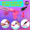 Nail Kit for Girls Ages 7-12, FunKidz Peelable Nail Art Set with Nail Polish Pens Glitter Sticky Temporary Nail Decoration Makeup Kit for Teens Party