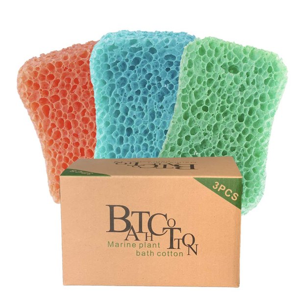 SENFAR Bath Sponge 3 Pack Shower Sponges for Cleaning Exfoliating Body Sponge, 3 Count (Pack of 1)