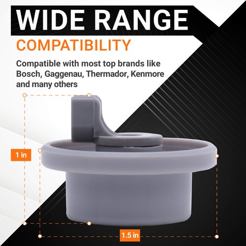 BlueStars (2024 Update) 165314 Dishwasher Lower Rack Wheel - Exact Fit for Bosch & Kenmore Dishwashers - Replaces 420198 423232 AP2802428 PS8697067 - Easy to Install - PACK OF 8