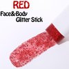 UCANBE Red Body Glitter, Face Glitter Stick for Singer Concerts Music Festival, Chunky Glitter Makeup Rave Accessories for Body Face Hair Eyes Lip, Sparkling Mermaid Sequins for Women