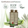 Hydrating & Strengthening Hair Shampoo with Organic Aloe Vera ECOLATIER, 250ml - 97.5% Natural, Vegan - Rice Proteins & Sweet Flag for Moisturized Hair - 8.5 Fl Oz