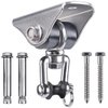 SELEWARE Anti-Squeaking Swing Hanger Stainless Steel Swing Set Hook Ceiling Mount Bracket for Hammock Chair Toddler Swing Yoga Swing Punching Bag