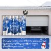 Trgowaul Christmas Garage Door Decorations, Blue Snowflake Holiday Large Christmas Garage Door Cover, Xmas Garage Door Banner, Happy New Year Outdoor Garage Party Supply Photography Background 7x16ft
