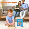 TINTECUSA Busy Board Montessori Toys for Toddler, Wooden Sensory Board Switch Toy with Shape Sorter LED Light Up Toys Educational Plane Travel Activity for 1-6 Year Old Girls & Boys